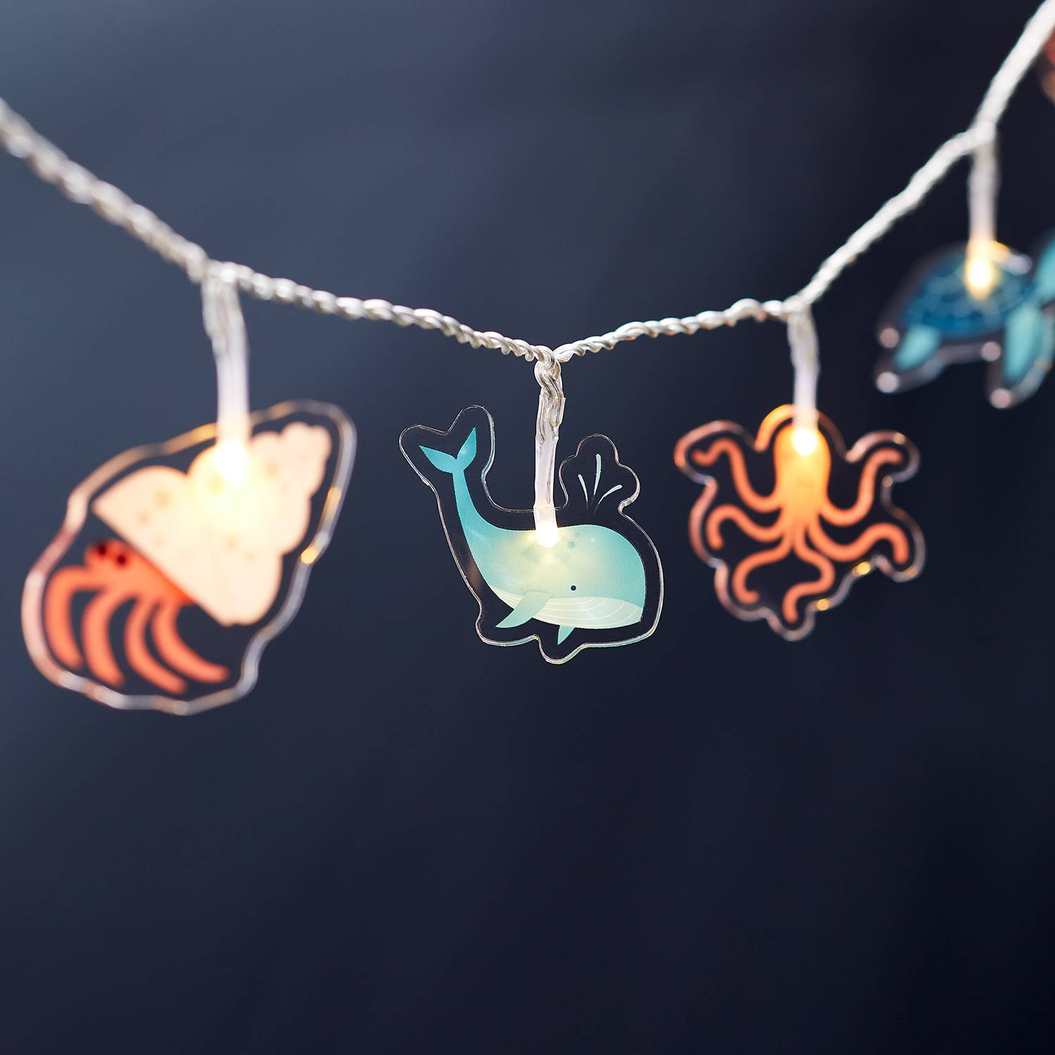 Sea life acrylic fairy lights illuminated