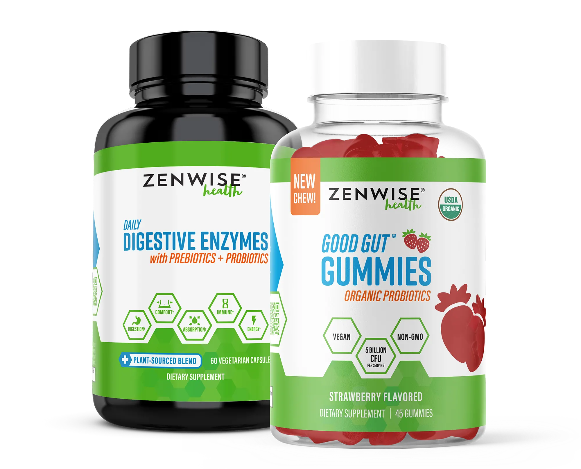 Digestive Enzymes and Good Gut Gummies Bottle Bundle