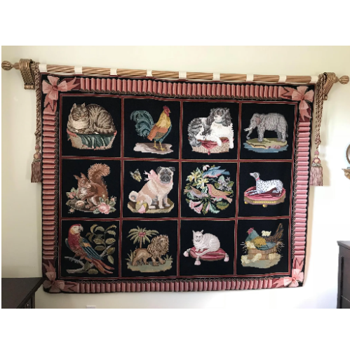 12 Panel Needlepoint Tapestry 