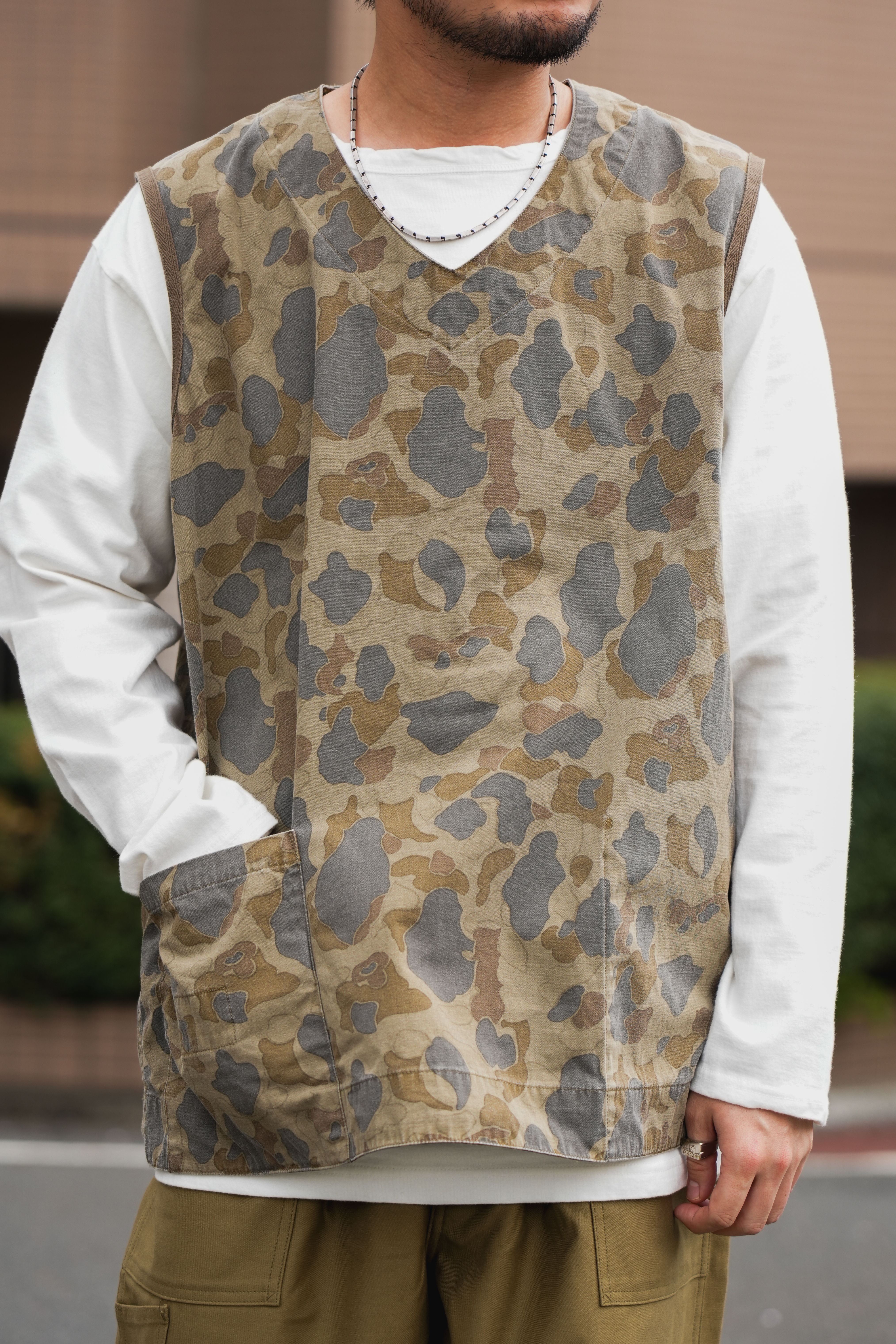 NigelCabourn ナイジェルケーボン リバーシブルベスト 迷彩 46 Nigel Cabourn ナイジェルケーボン リバーシブル カモフラ ジャケット
