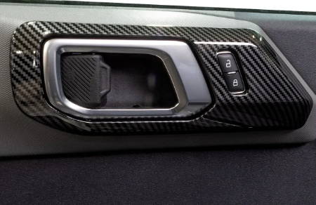IAG I-Line 2pc Interior Door Handle Cover Gloss Carbon for 2021+ For Bronco Two Door
