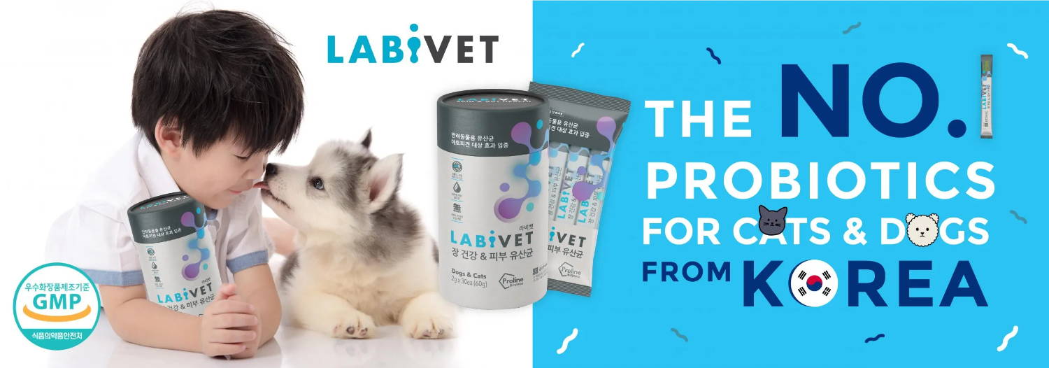 Labivet skin & gut health probiotics dog & cat supplements online pet shop singapore pawpy kisses.