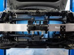 Bumper off train horn mounting radiator blue light shop lift Nicollette's 2022 Kia K5 Conductor's Special 232 customer install gallery photo 9