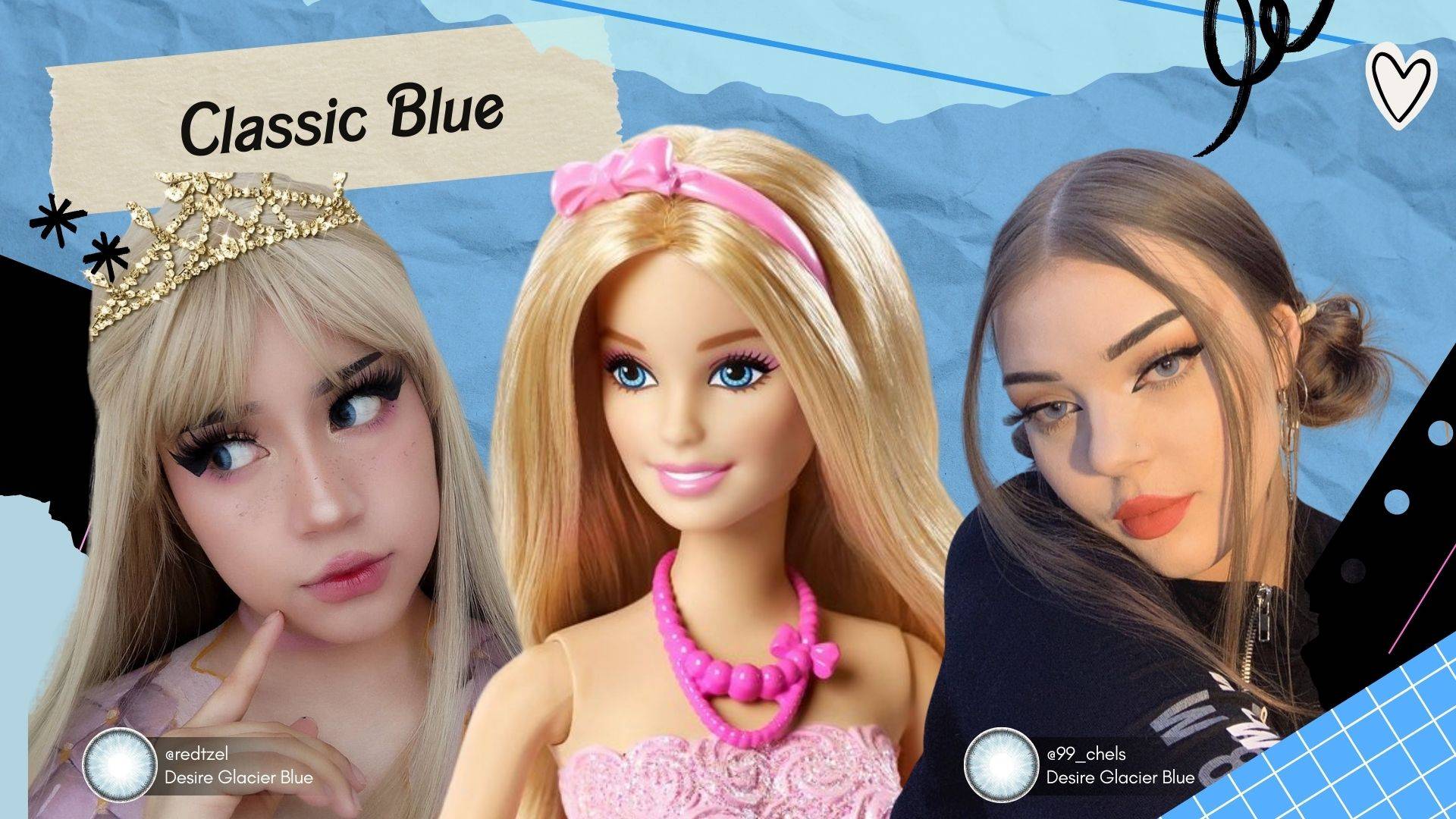 Classic Blue Barbie Color Contact Lenses Barbiecore