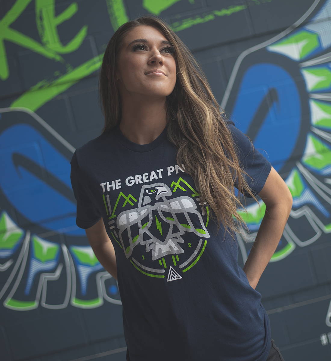 Nfl Shop Upper Left, Usa Seattle Seahawks THE GREAT PNW Hoodie Royal