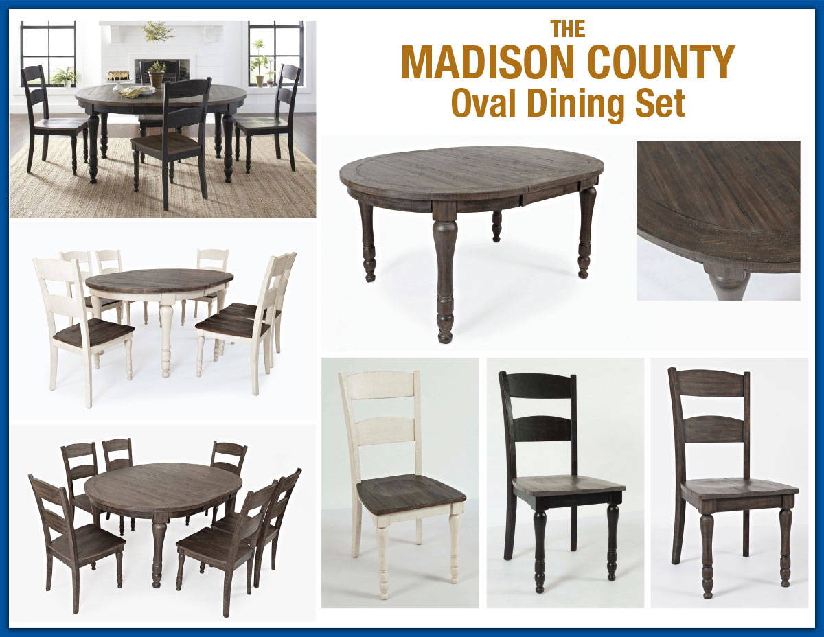 Madison County Oval Dining Set Options