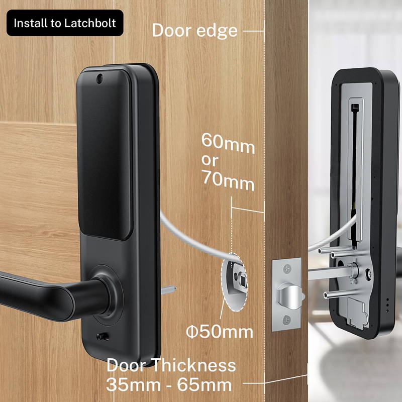 Austyle digital door lock installation latchbolt