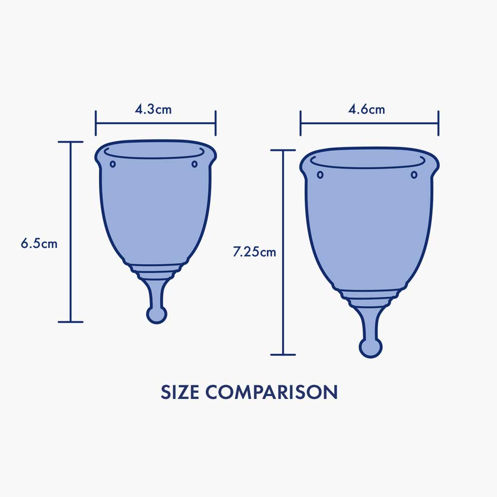 June mini size comparison. I bought my daughter the mini and thought some  of you may be interested to see. Left is Diva cup size 2, middle is Saltt  soft cup size