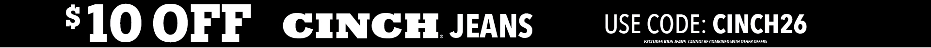 $10 OFF CINCH JAMS