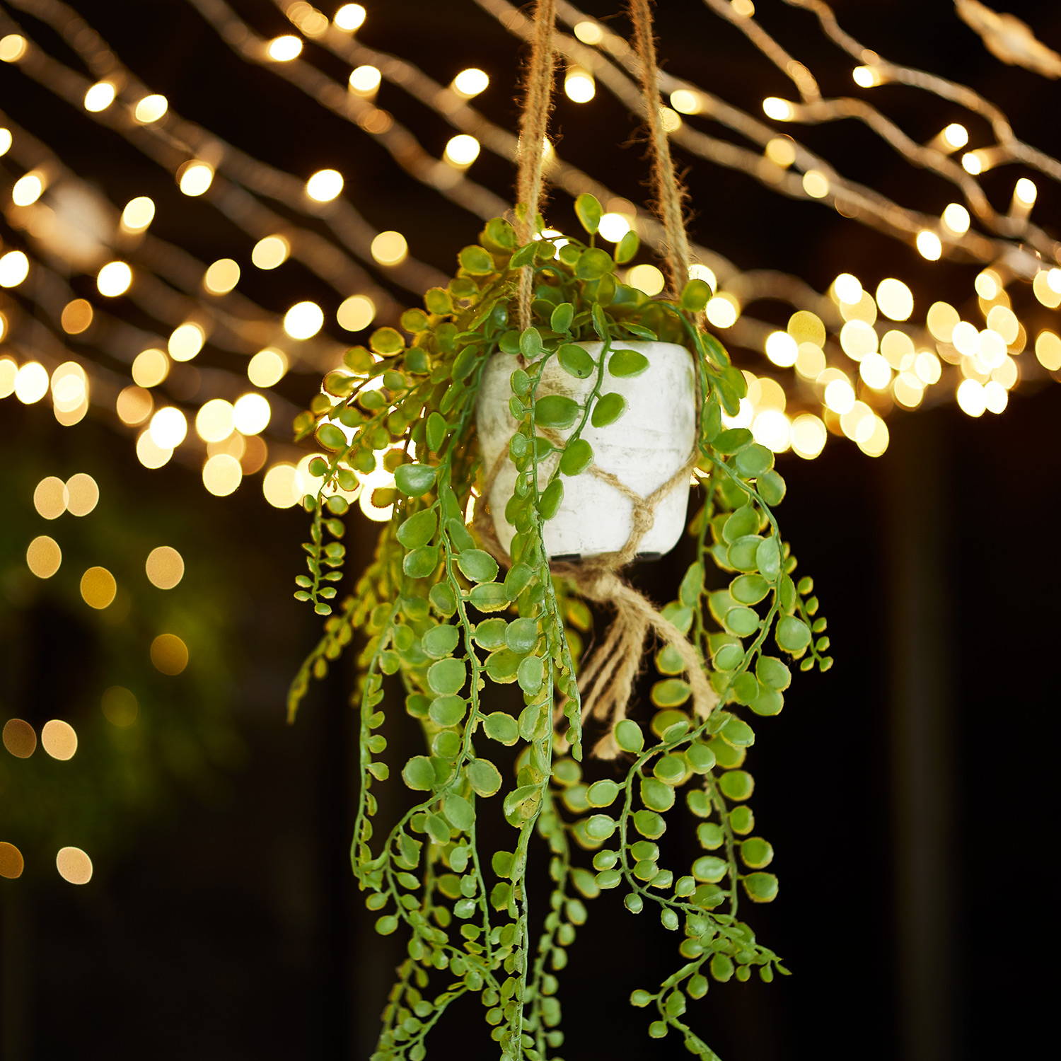 Outdoor faux plant hanging