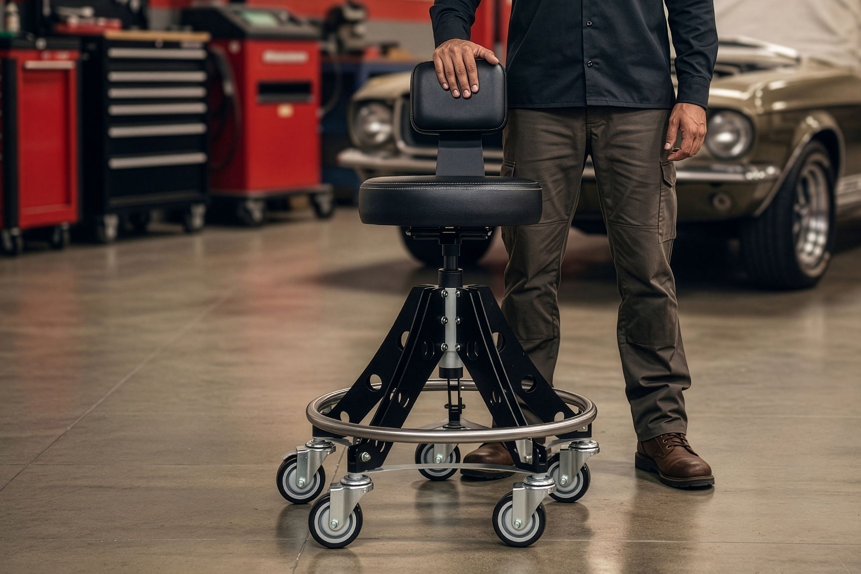 RYFA HI GT ROLLING SHOP STOOL
