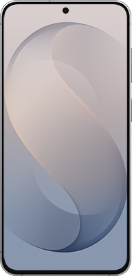 Abstract design on a smartphone screen with soft curves and gradient colors.