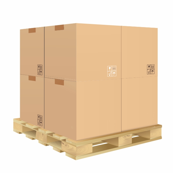 boxes on pallet for wholesale