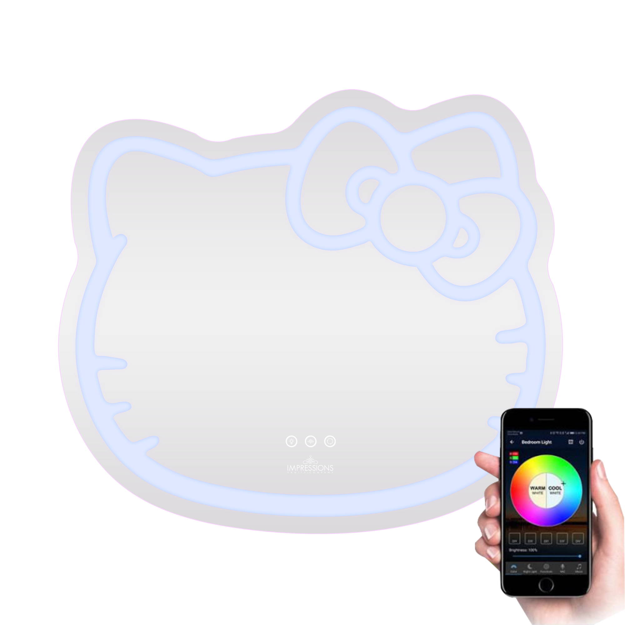 Hello Kitty Smart WiFi LED Wall Mirror!