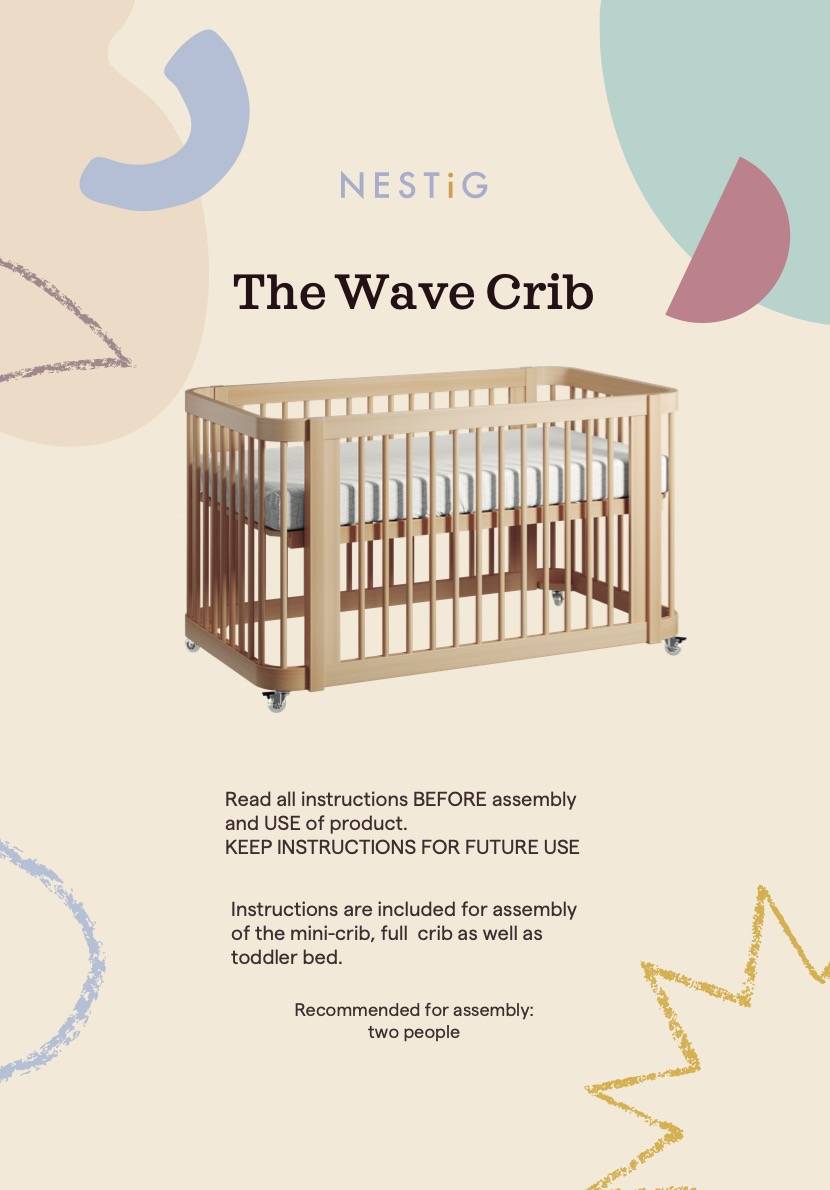 The Wave Crib | Convertible Crib To Toddler Bed | Nestig