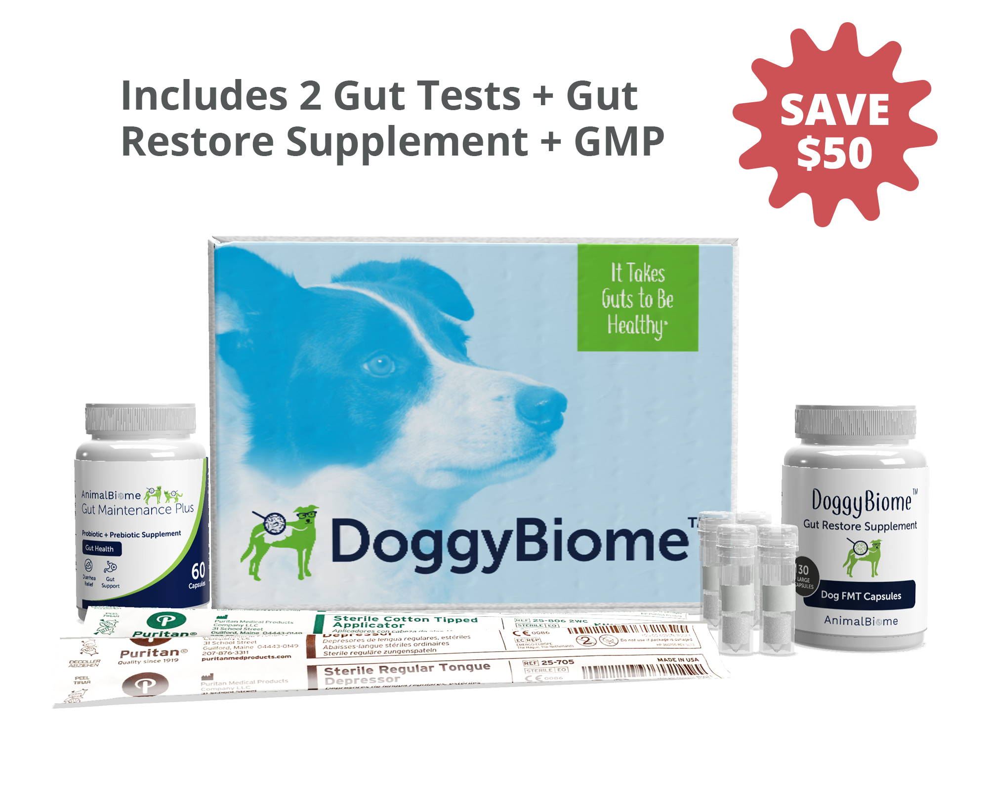 DoggyBiome Gut Restore System + GMP for Dogs