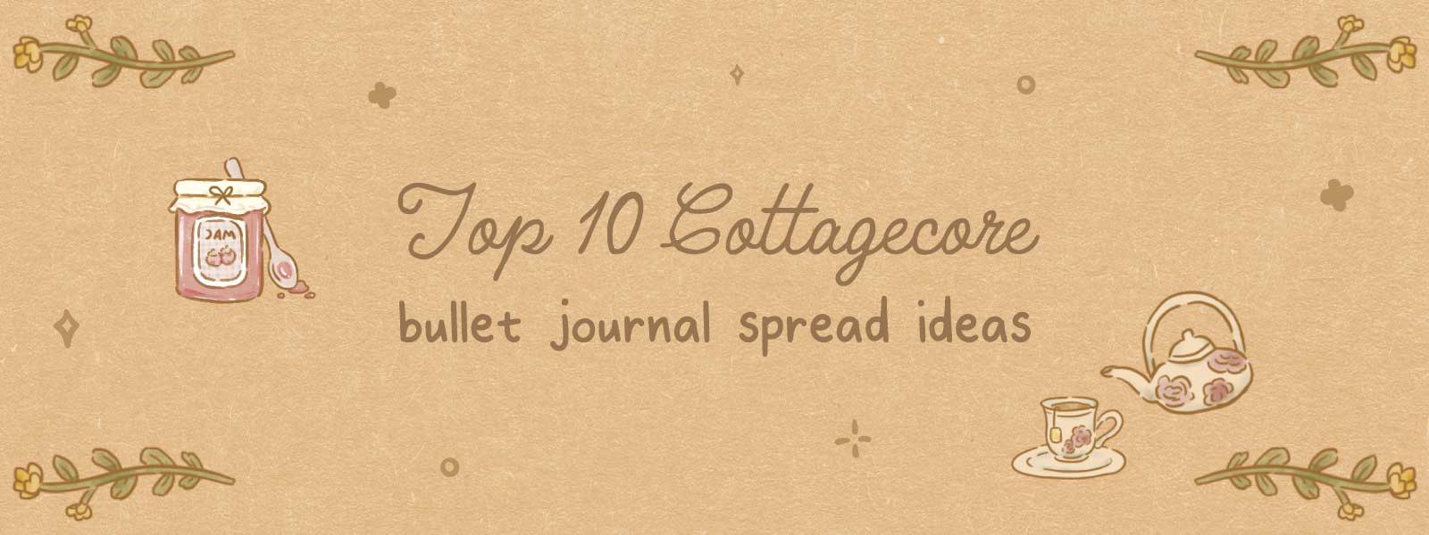 Undated Bullet Journal Spread  Cottage Core Mushroom Theme – The