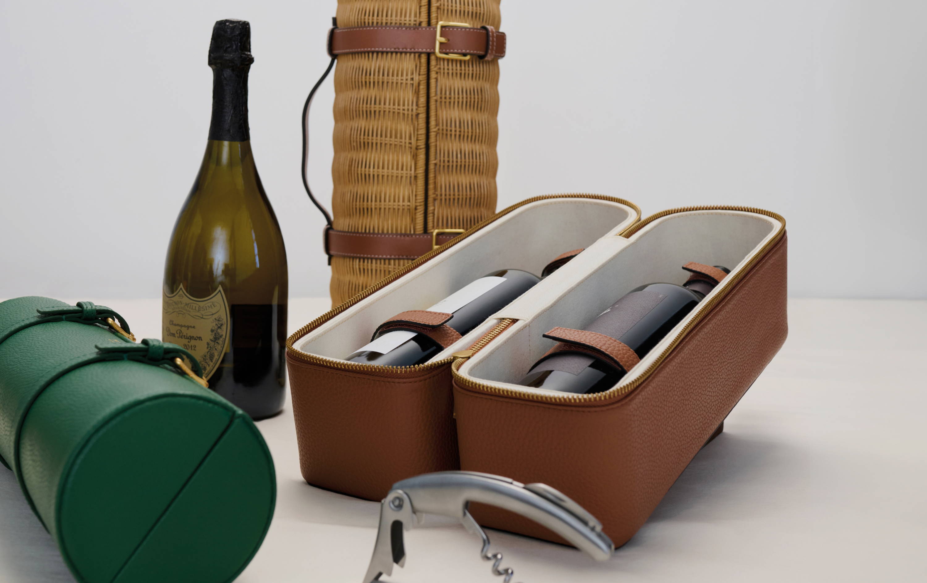 Oroton Tan Wine Bottle Carriers