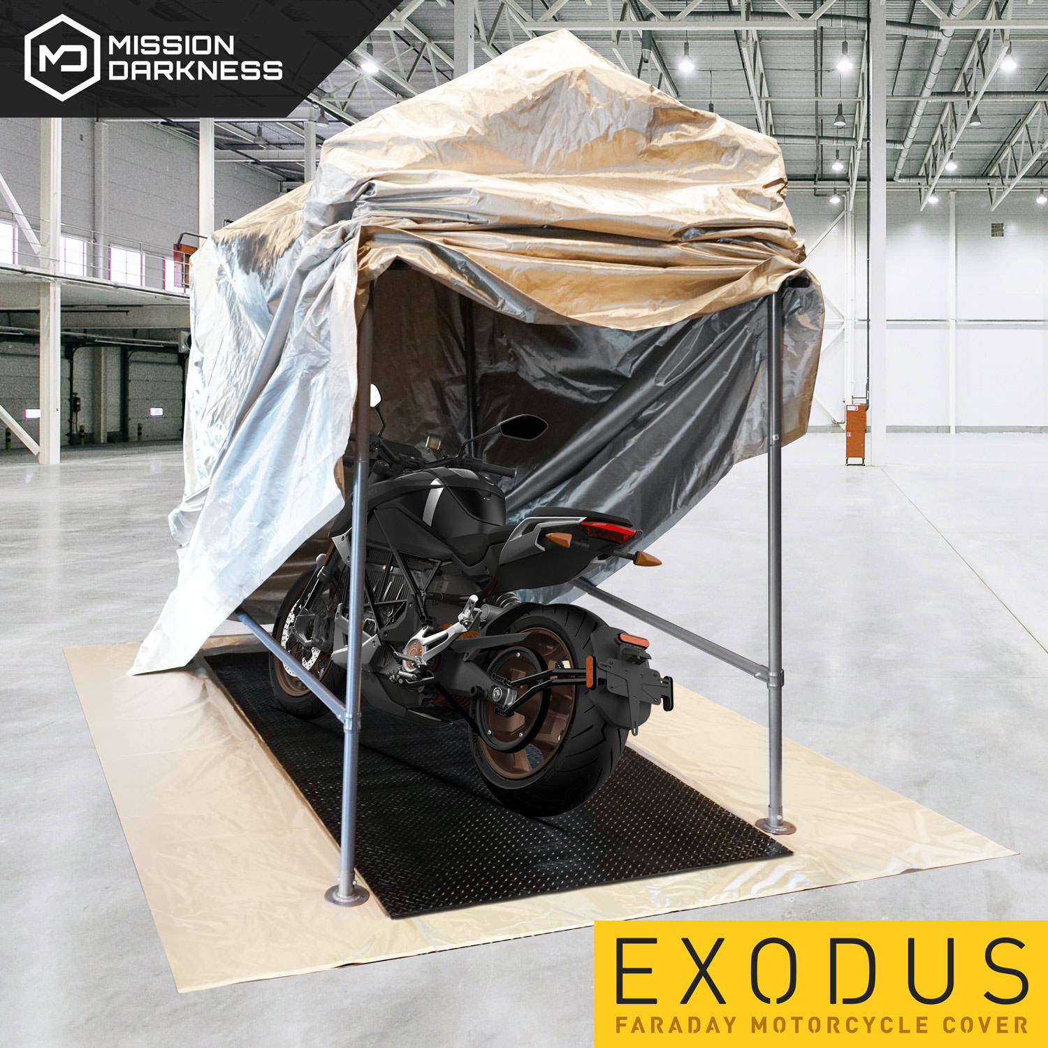 Mission Darkness™ Exodus EMP Faraday Motorcycle Cover – MOS Equipment
