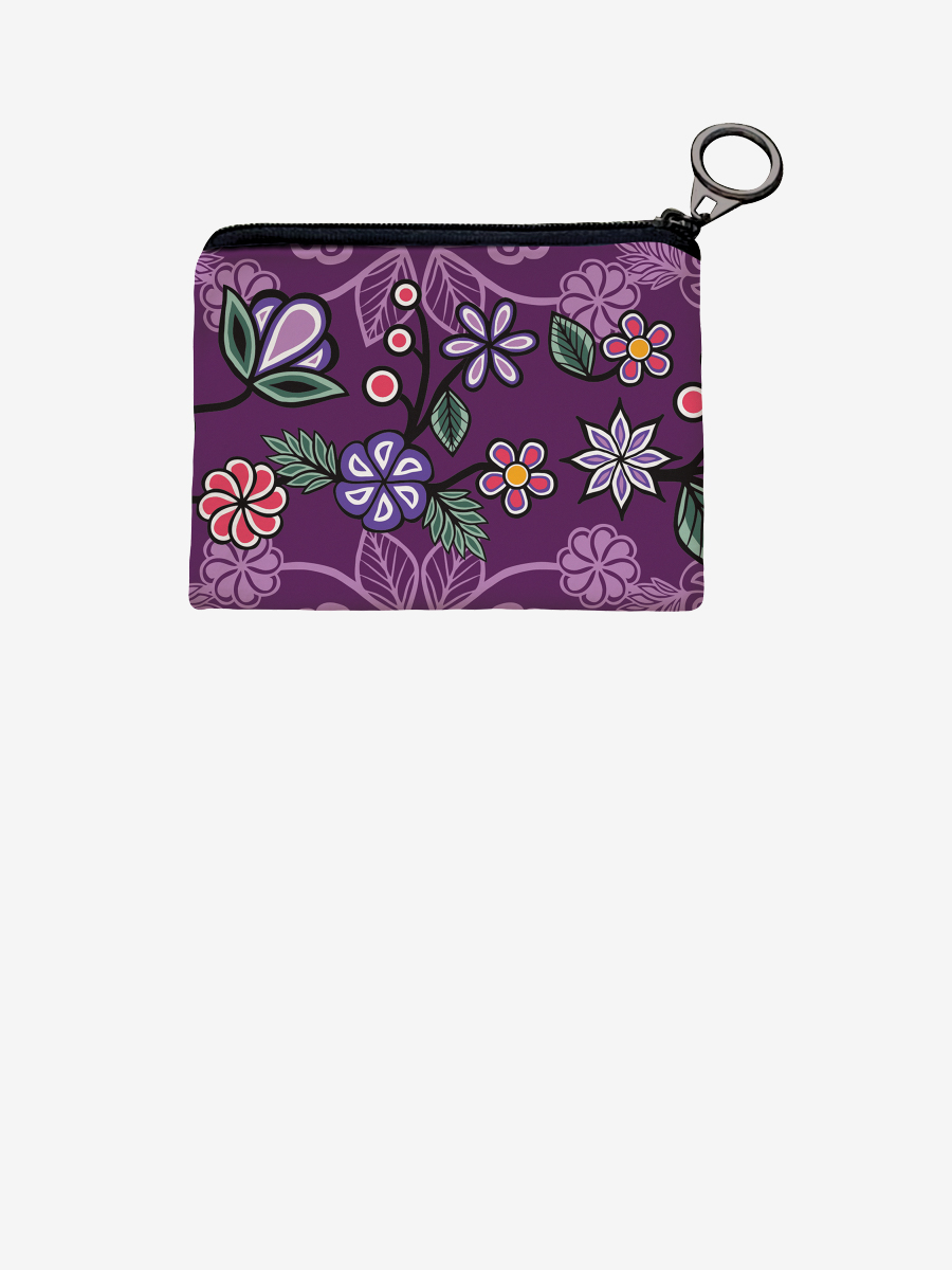 Ojibwe Florals Coin Purse by Storm Angeconeb