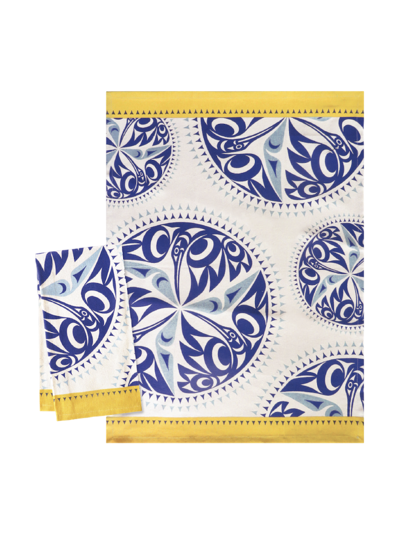 Printed Tea Towel - Hummingbird