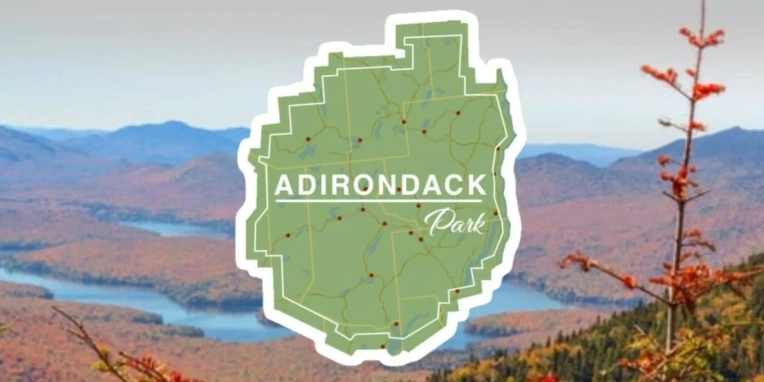 Outline of the Adirondack Park in New York State