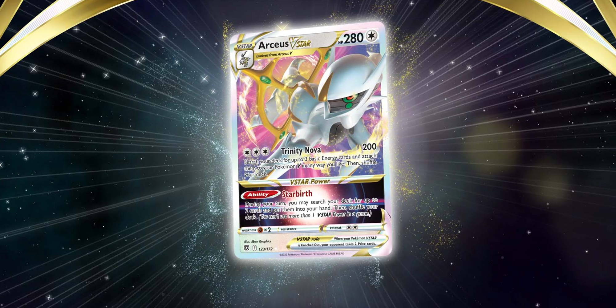 Arceus Vstar from Brilliant Stars Pokemon TCG