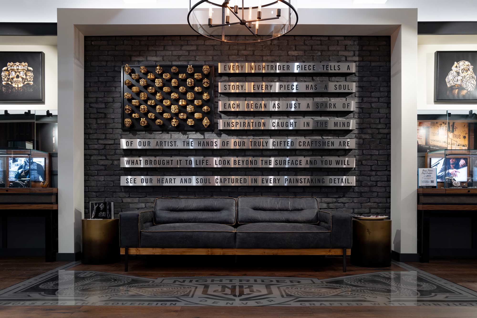 NightRider Denver - Interior Wall Featuring American Flag