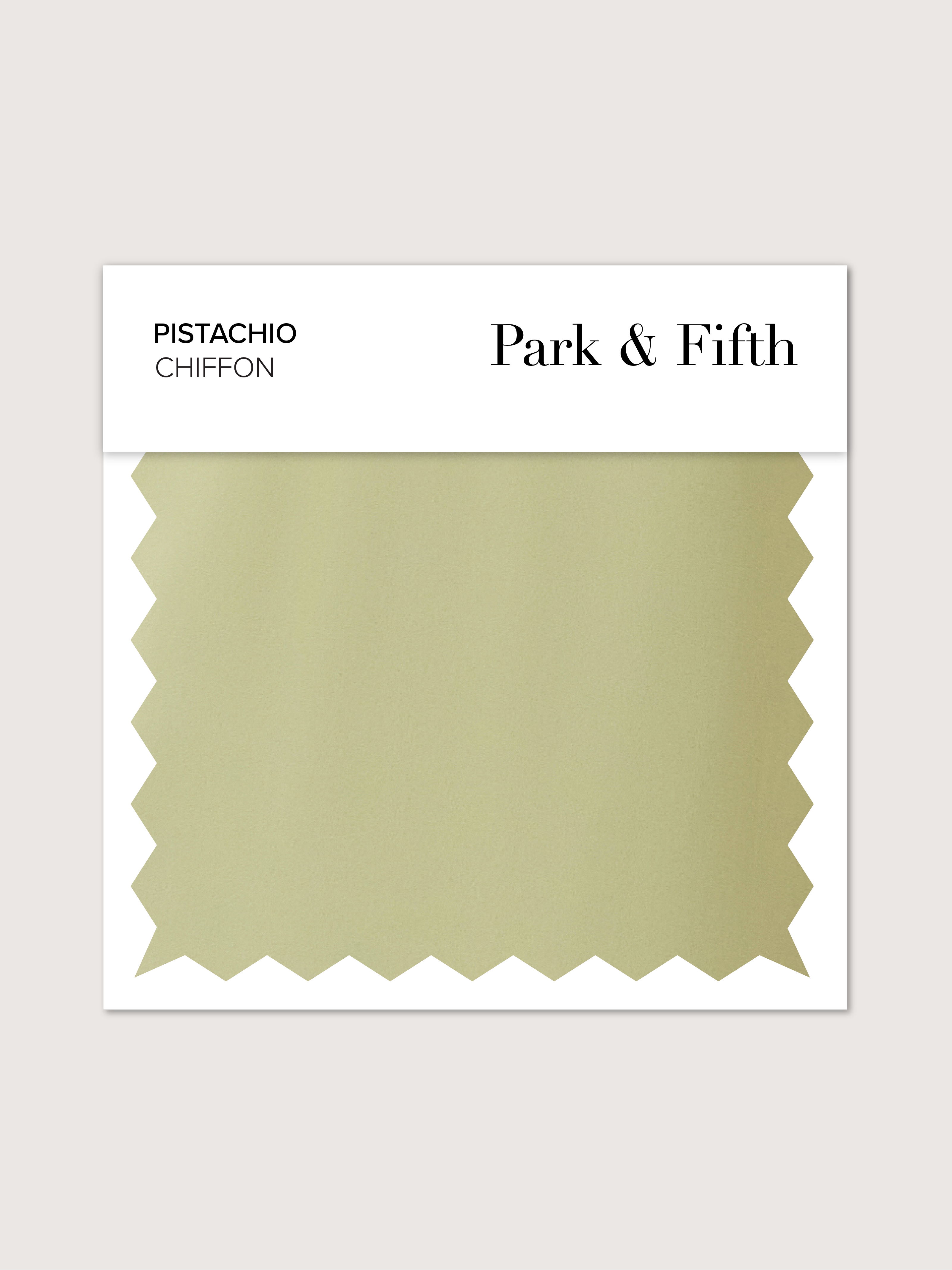 Pistachio chiffon fabric sample from Park & Fifth.