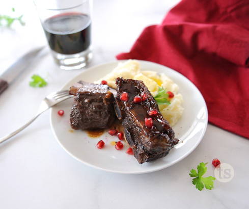 pomegranate bbq short ribs