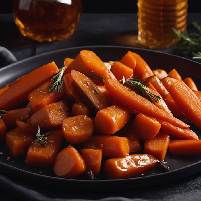 recipe image for Honey Bourbon Glazed Carrots