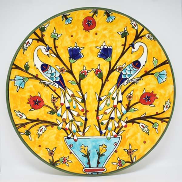 Armenian Ceramic Decorative Dinner or Display colorful Plate 10.5 Inches 