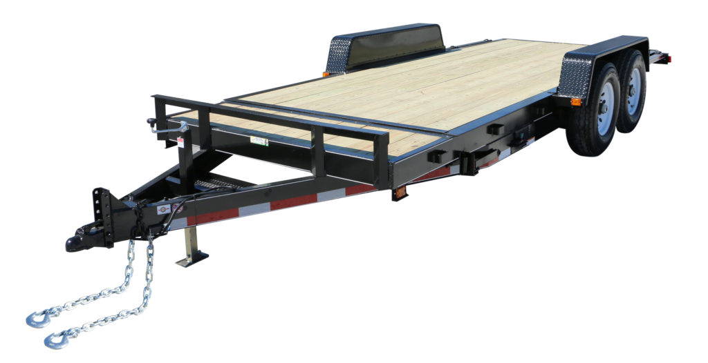 Leonard flat bed trailer with dual axles