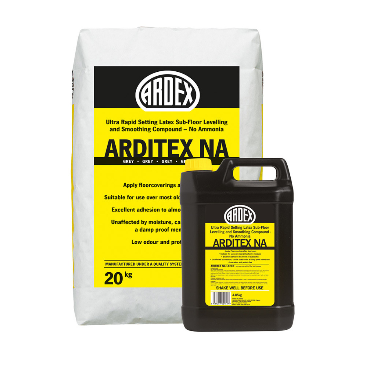 Ardex NA Bag and Bottle