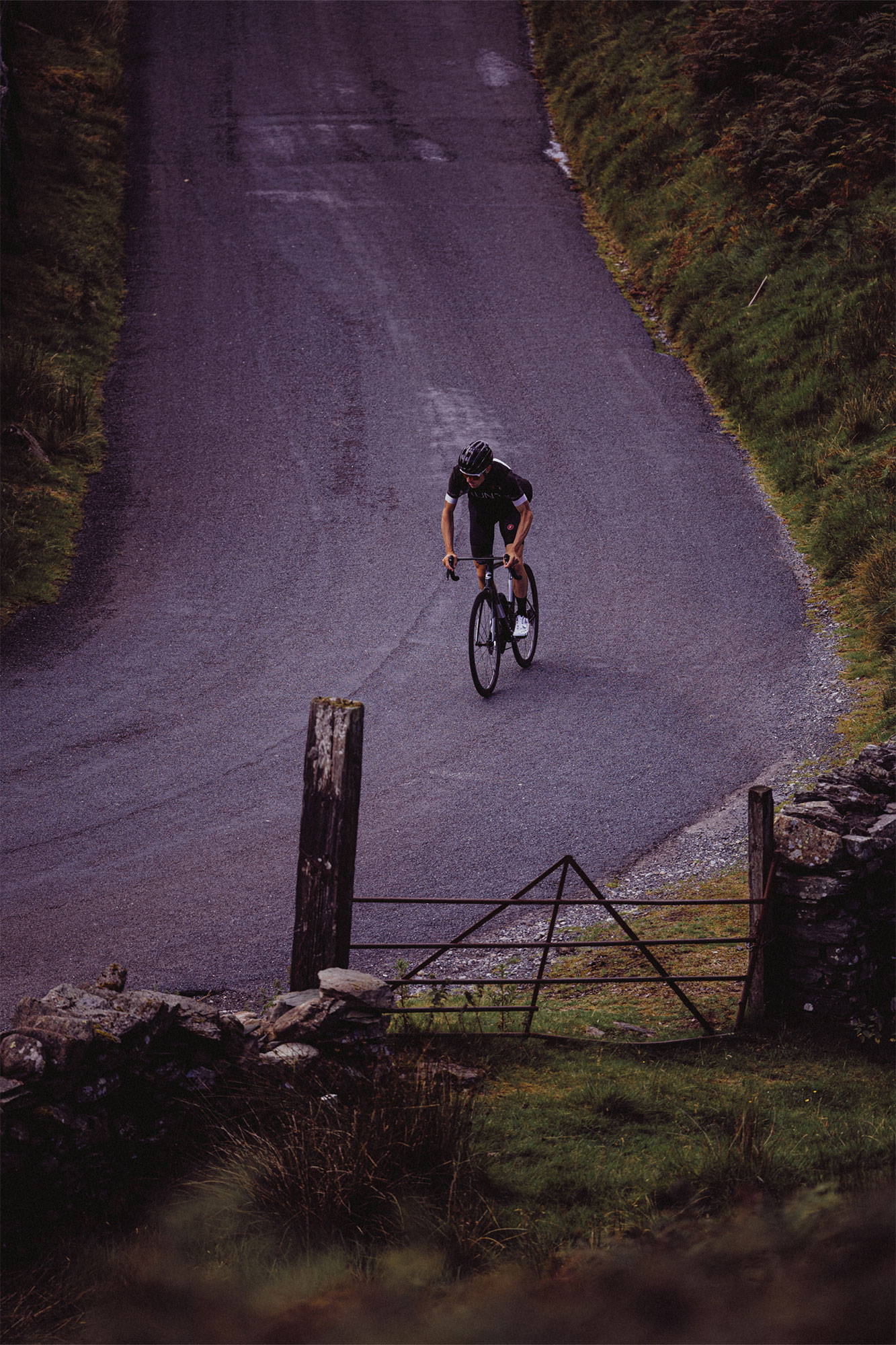 Richard riding around a corner