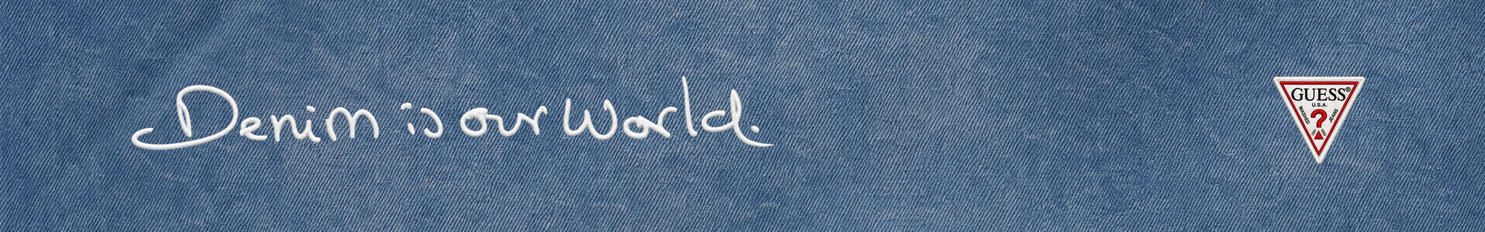 Denim background with the text 
