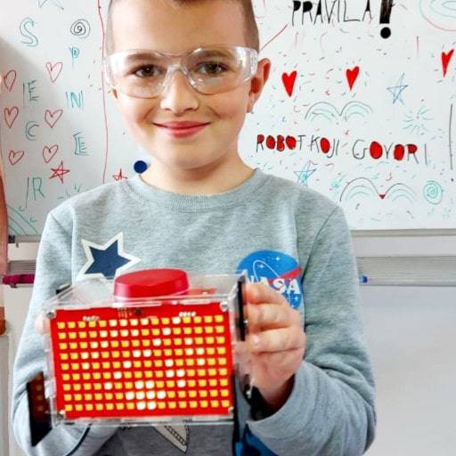 boy with CircuitMess product