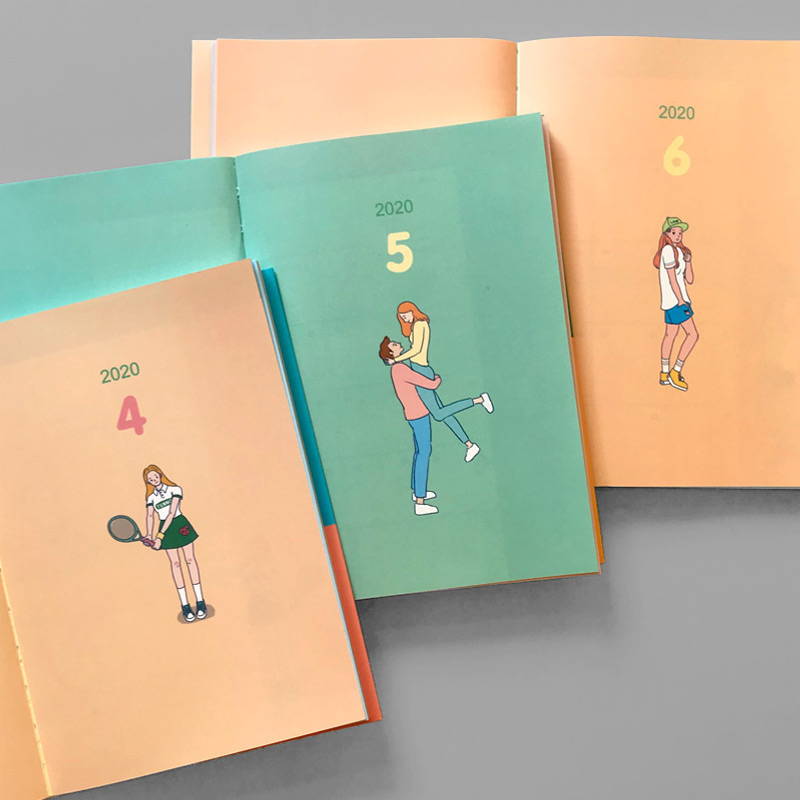 Monthly index - Design Comma-B 2020 Today dated weekly diary planner