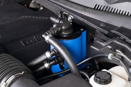 Photo of Air Oil Separator for Ford Bronco, installed.