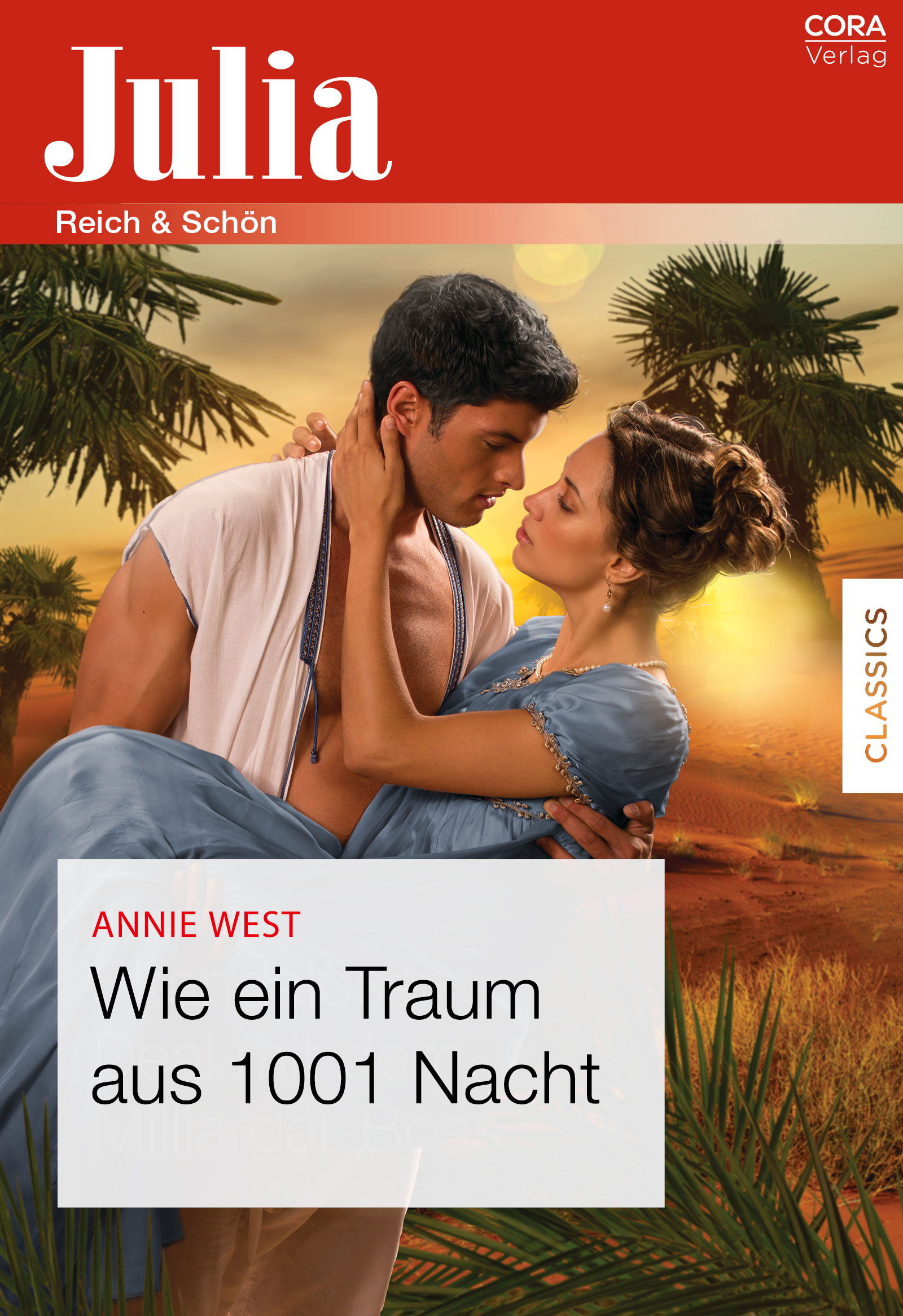 Book cover featuring a couple in a romantic desert setting, titled 