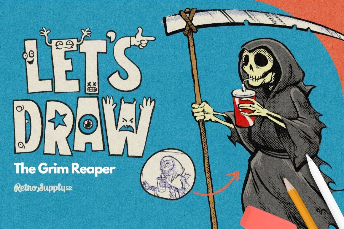 How to draw the grim reaper