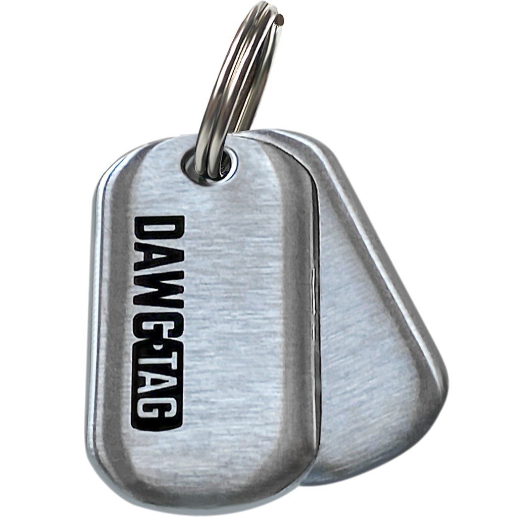 DawgTag Brushed Steel: Pair of Tags