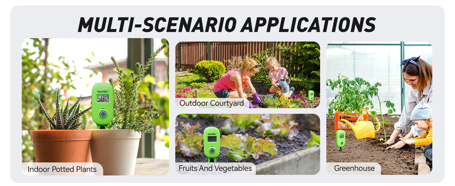 Multi-scenario applications for gardening, featuring plants and gardening activities.