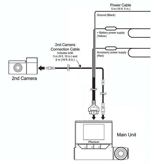 Pioneer VREC-DZ700DC 2-Channel Dual Recording 1080p HD Dash Camera System  with WiFi and 2 LCD Screen