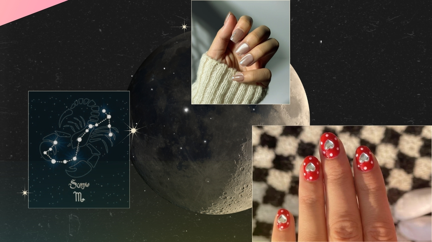 Editorial visual for the section: Scorpio Nails: Black, Burgundy, Deep Red, and Mysterious Details