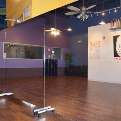 Glassless Mirrors w/ Wheels in Dance Studio