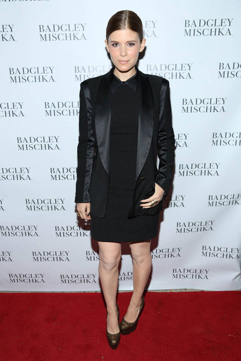 Kate Mara in Badgley Mischka at the opening of our New York boutique