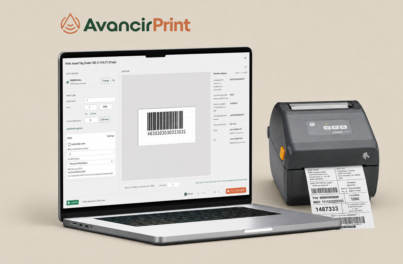 Avancir Print Software