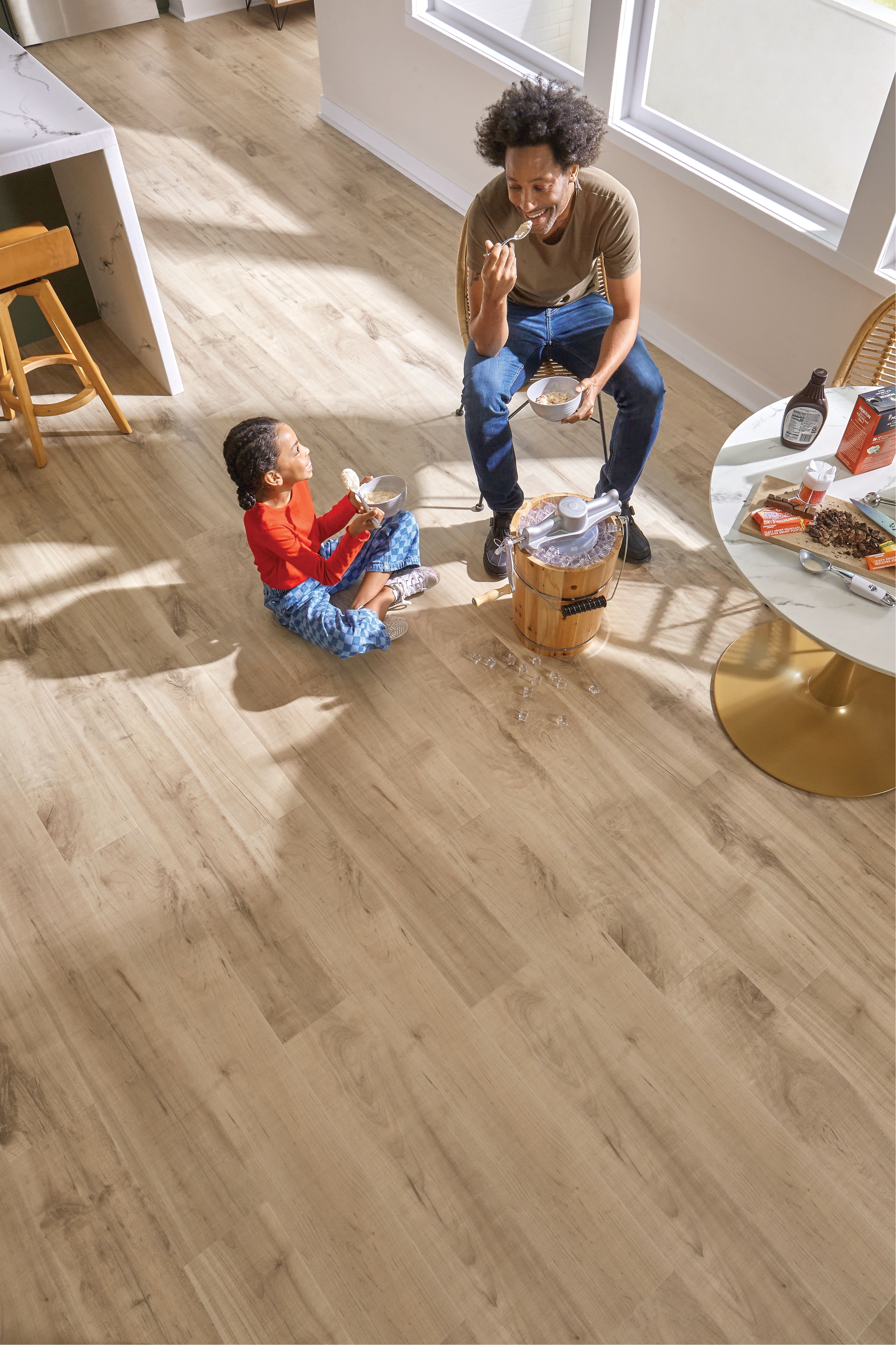 kitchen with light PureTech floors