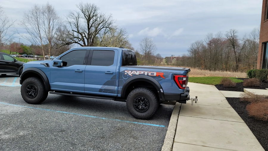 2023 Ford F150 Raptor R side view in parking lot